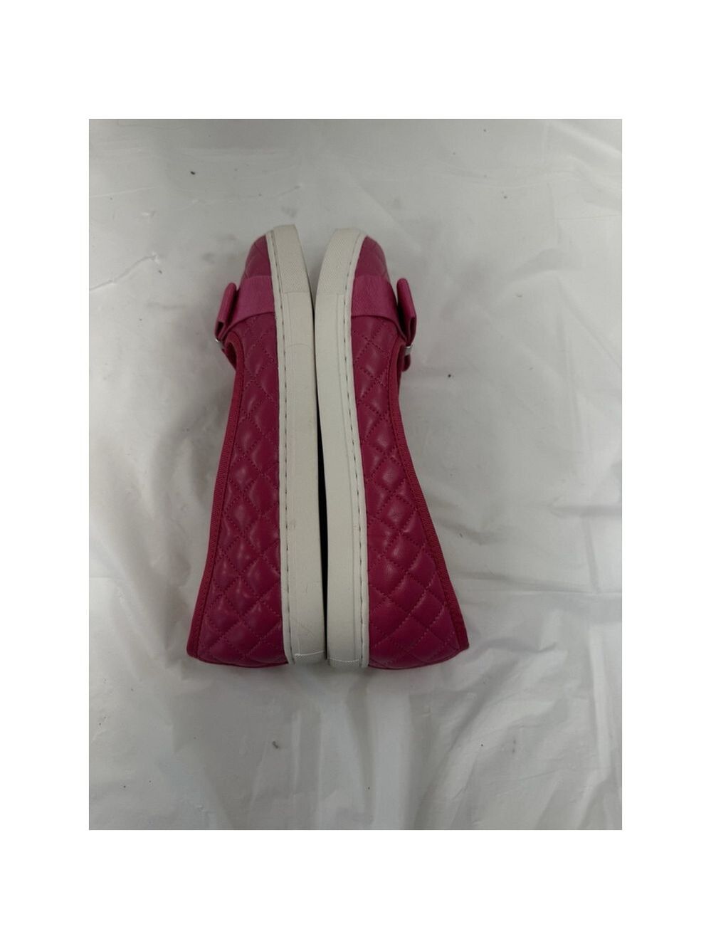 Isaac Mizrahi Live Kaitlyn Quilted Leather Flats Size 8.5 Pink Shoes - Picture 12 of 15